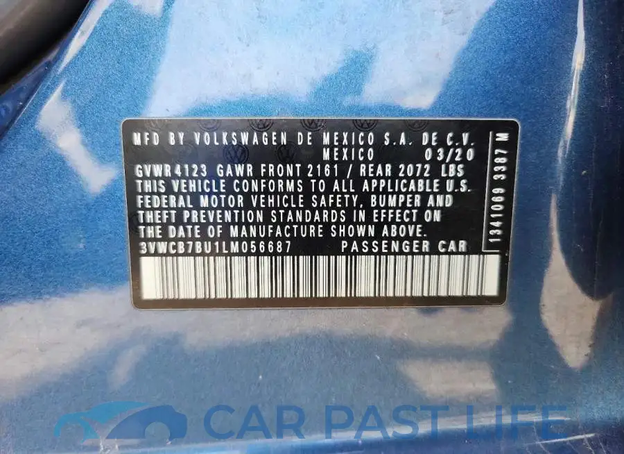 3VWCB7BU1LM056687# 12