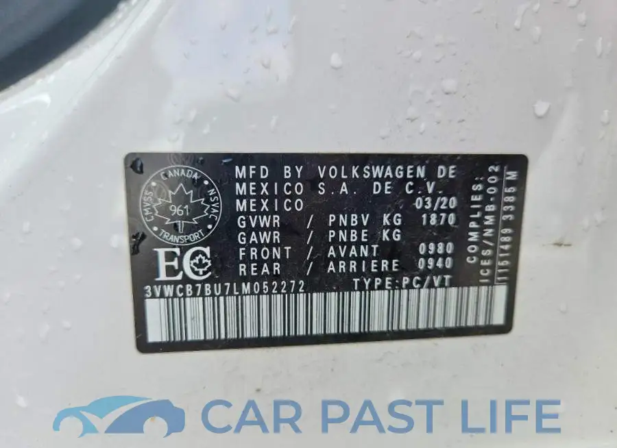 3VWCB7BU7LM052272# 12