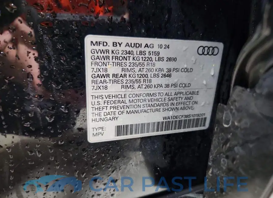 WA1DECF38S1019201# 13