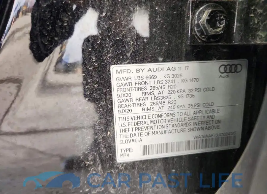 WA1VAAF73JD024195# 13