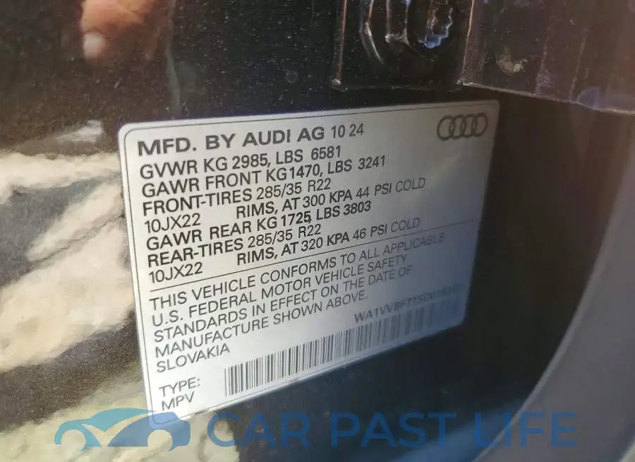 WA1VVBF77SD018332# 14
