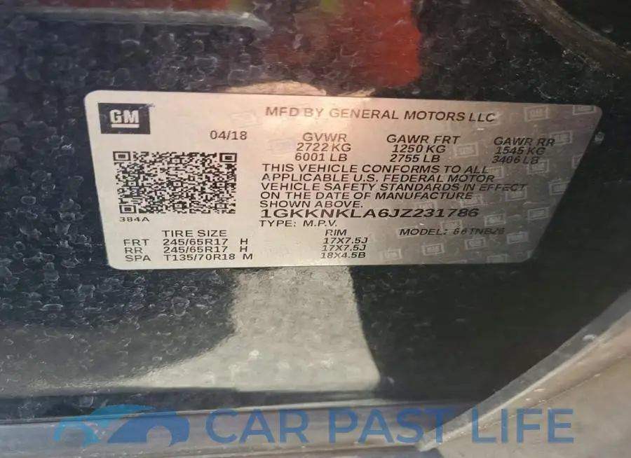 1GKKNKLA6JZ231786# 13