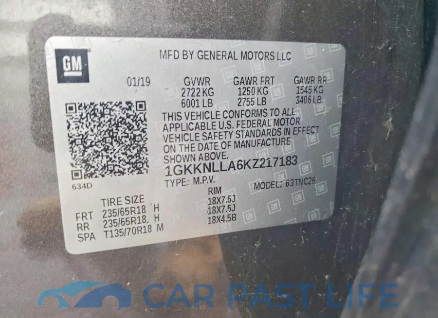 1GKKNLLA6KZ217183# 13