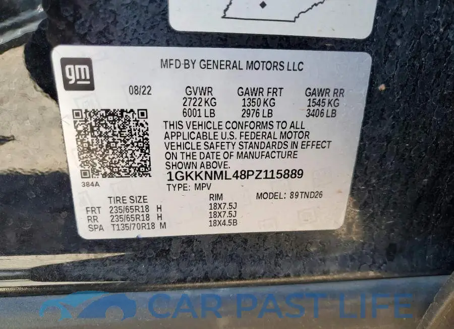 1GKKNML48PZ115889# 13