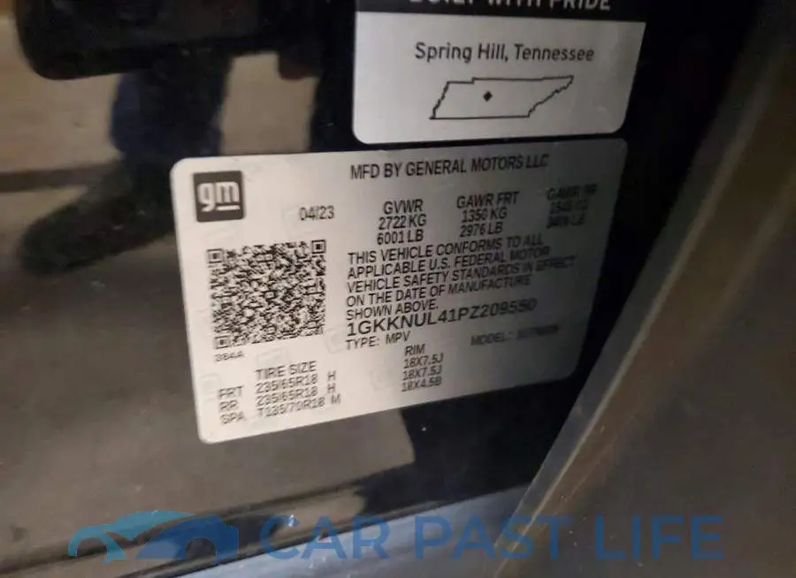 1GKKNUL41PZ209550# 13