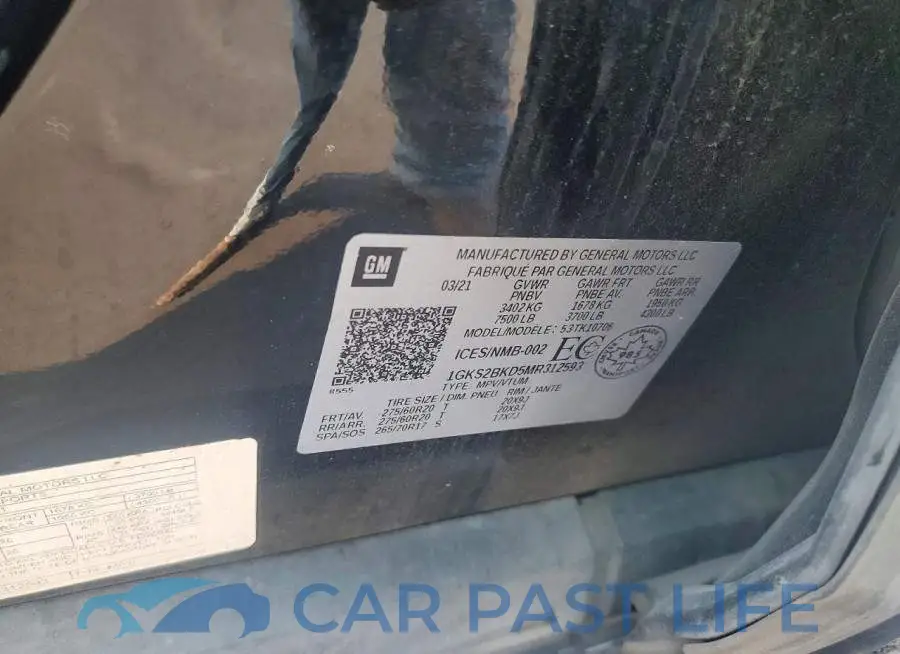 1GKS2BKD5MR312593# 13