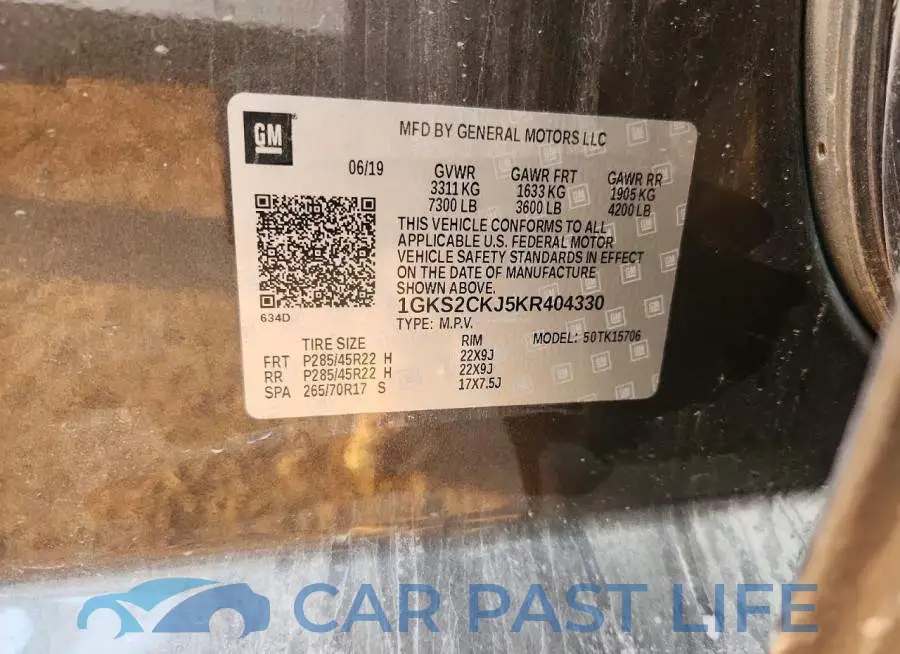1GKS2CKJ5KR404330# 13