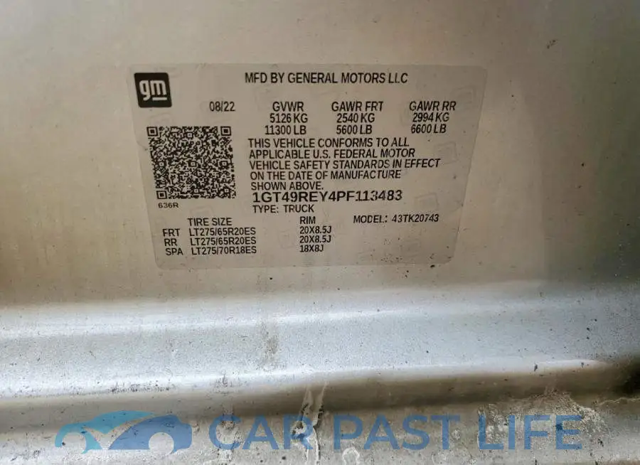 1GT49REY4PF113483# 12