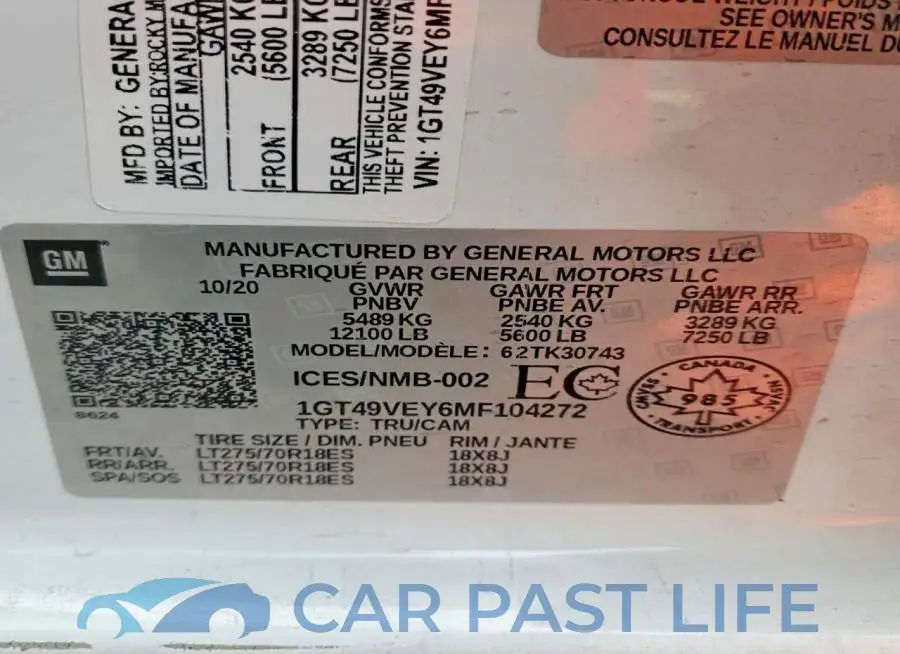 1GT49VEY6MF104272# 12