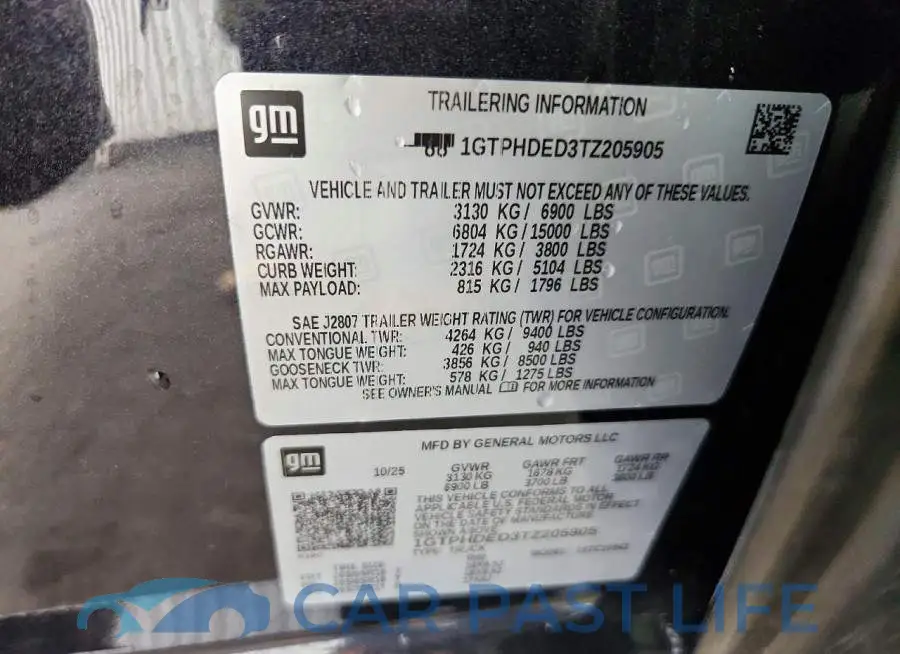 1GTPHDED3TZ205905# 13
