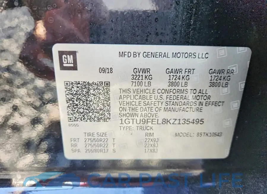 1GTU9FEL8KZ135495# 12