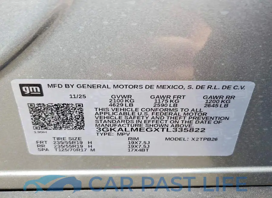 3GKALMEGXTL335822# 13