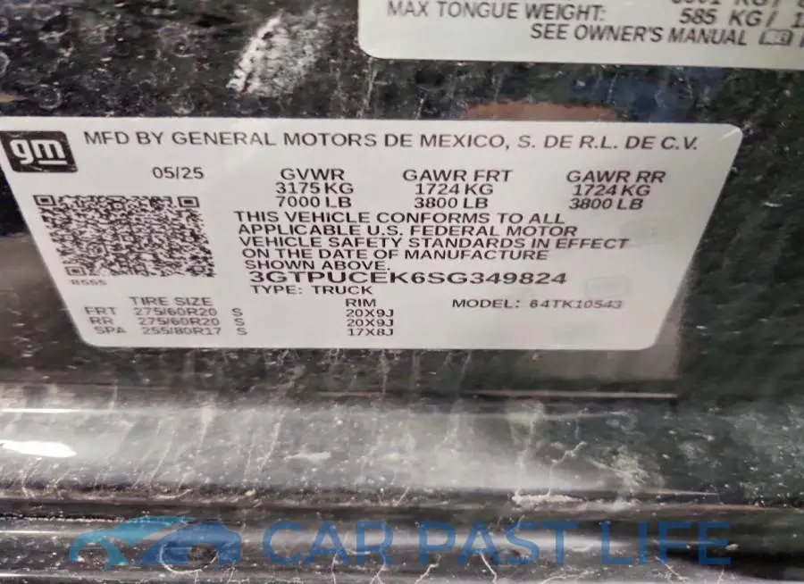 3GTPUCEK6SG349824# 13