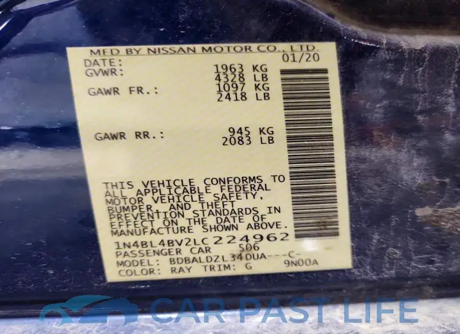 1N4BL4BV2LC224962# 13
