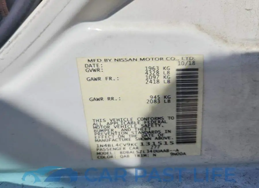 1N4BL4CV9KC131515# 12