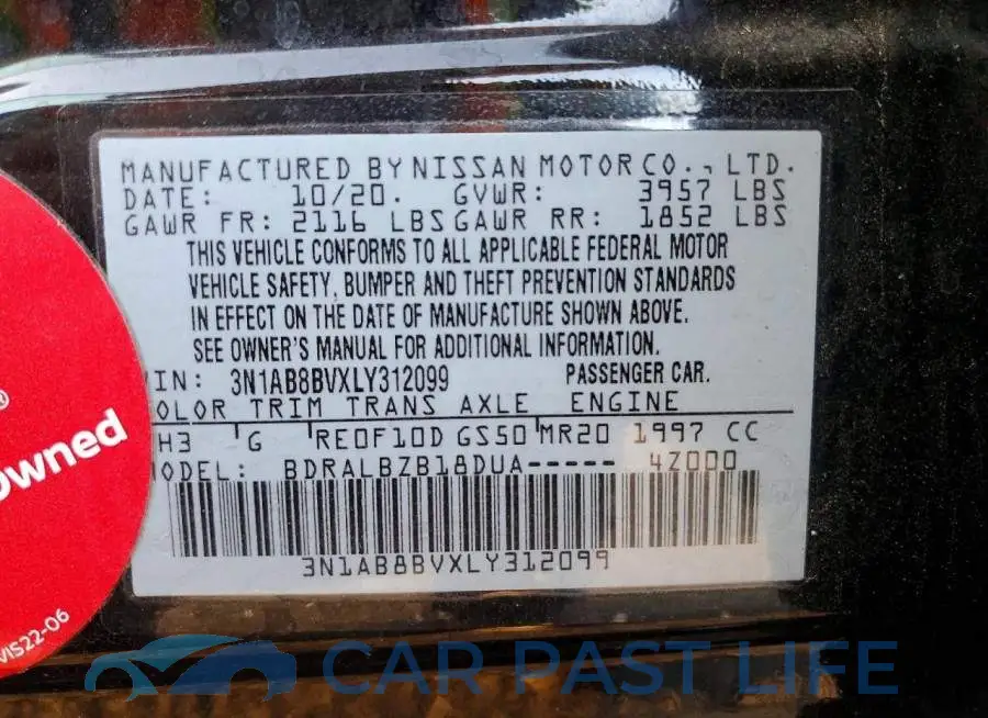 3N1AB8BVXLY312099# 12