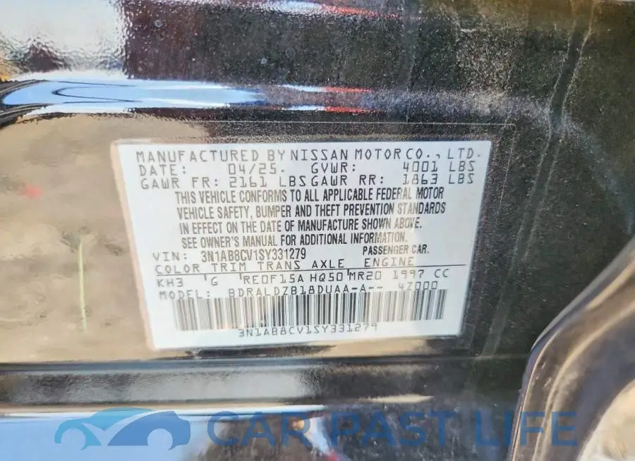 3N1AB8CV1SY331279# 12