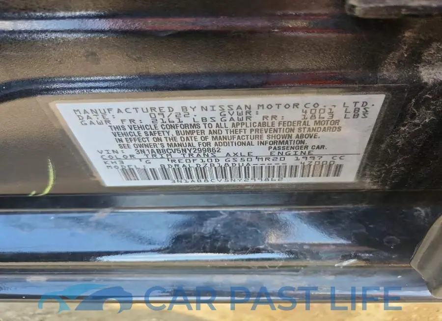3N1AB8CV5NY299862# 12