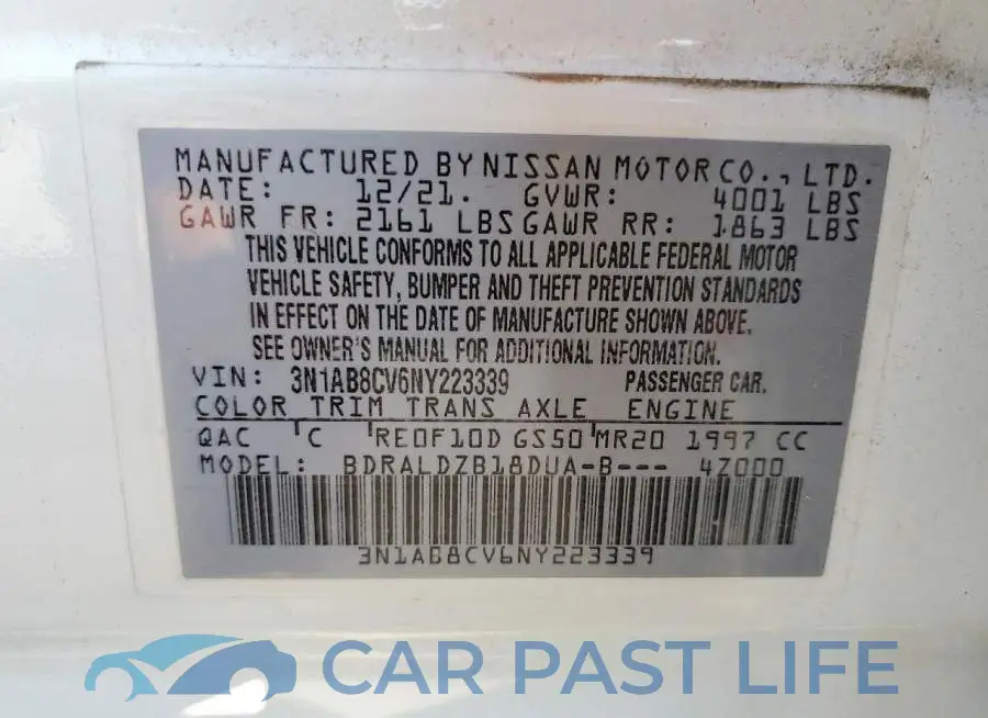 3N1AB8CV6NY223339# 13
