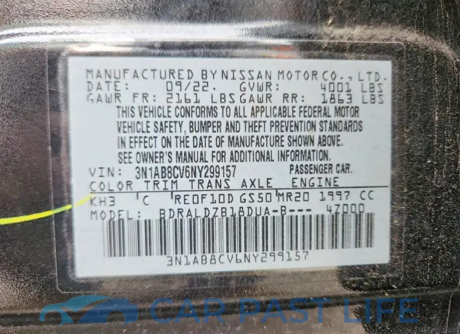 3N1AB8CV6NY299157# 12