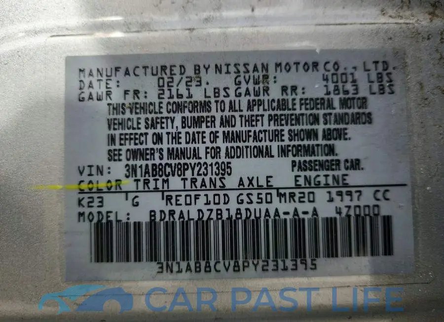 3N1AB8CV8PY231395# 13