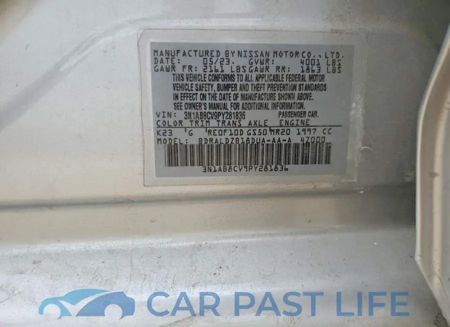 3N1AB8CV9PY281836# 12