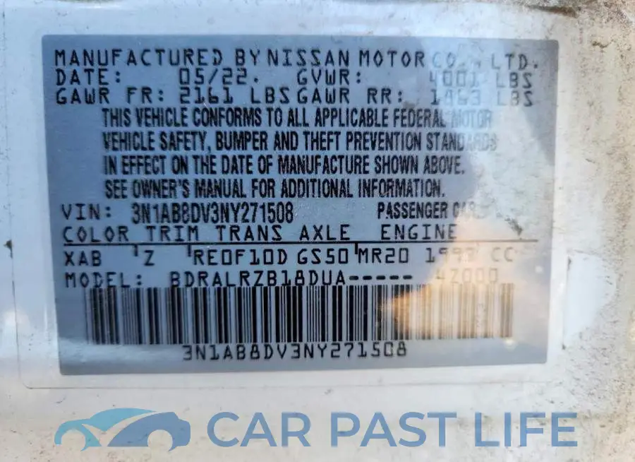 3N1AB8DV3NY271508# 13
