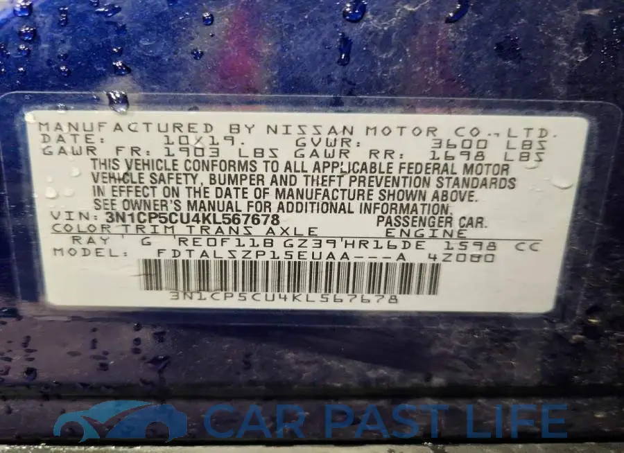 3N1CP5CU4KL567678# 12