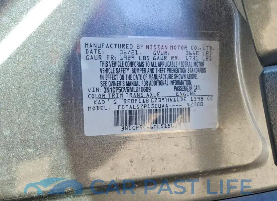 3N1CP5CV6ML515609# 12