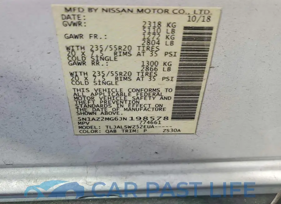 5N1AZ2MG6JN198578# 14