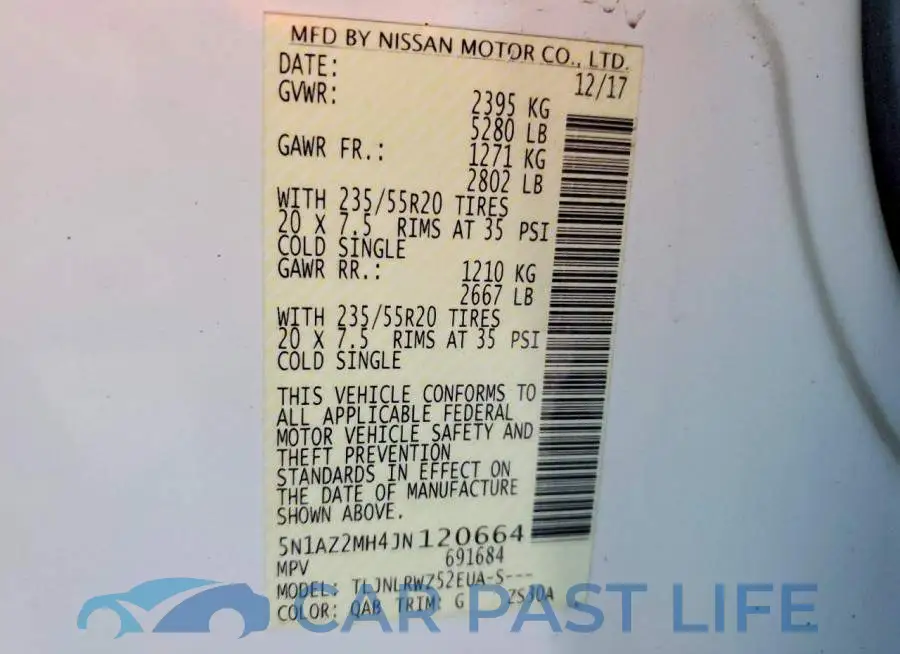 5N1AZ2MH4JN120664# 13