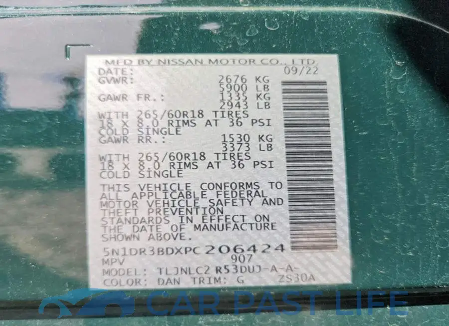 5N1DR3BDXPC206424# 14