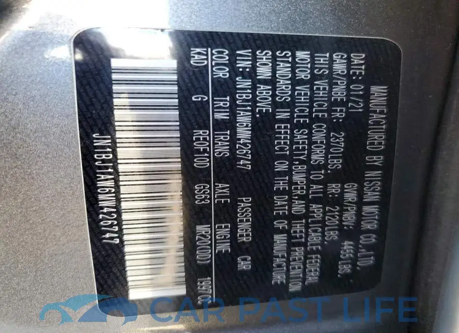 JN1BJ1AW6MW426747# 13