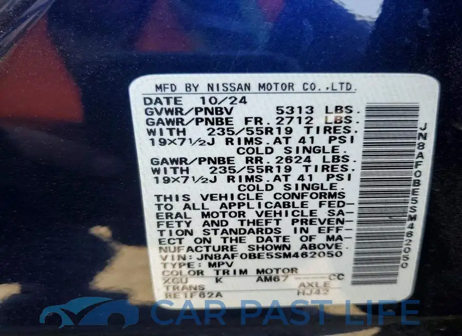 JN8AF0BE5SM462050# 13