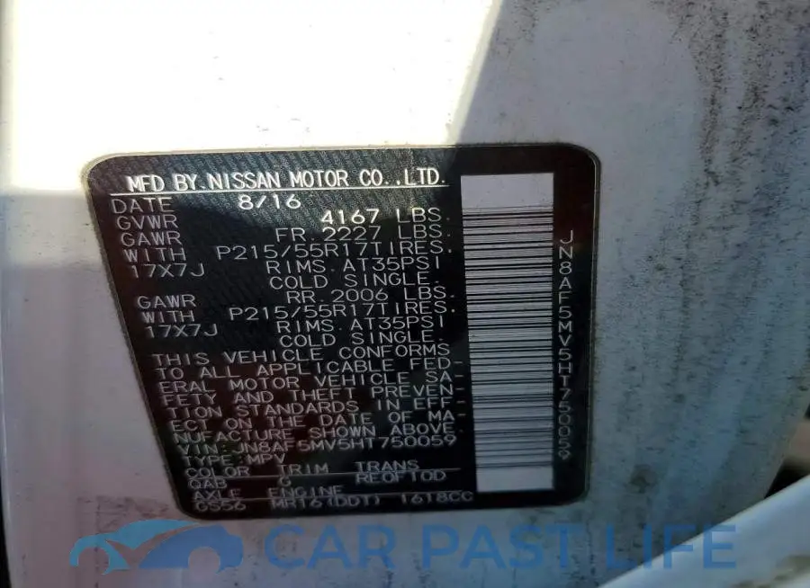 JN8AF5MV5HT750059# 13