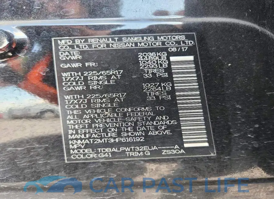 KNMAT2MT3HP616192# 13