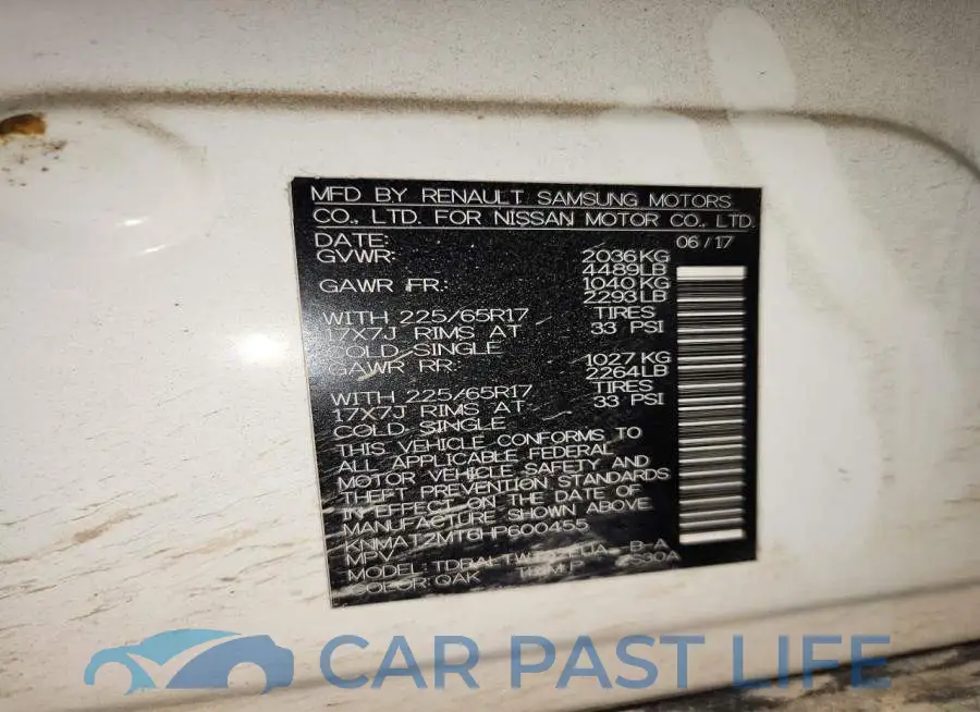 KNMAT2MT6HP600455# 12