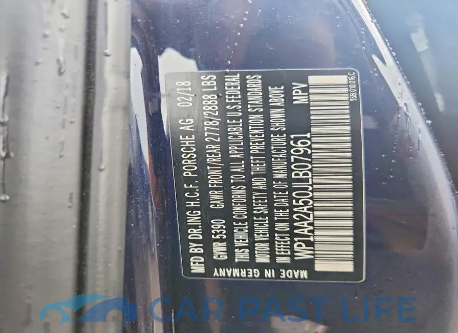WP1AA2A50JLB07961# 12