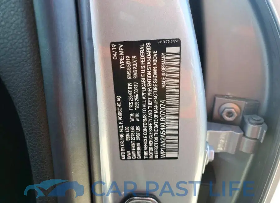 WP1AA2A54KLB07074# 13