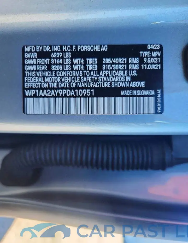 WP1AA2AY9PDA10951# 13