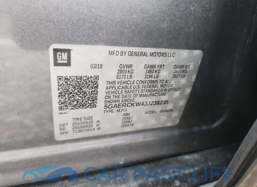 5GAERCKW4JJ238235# 13