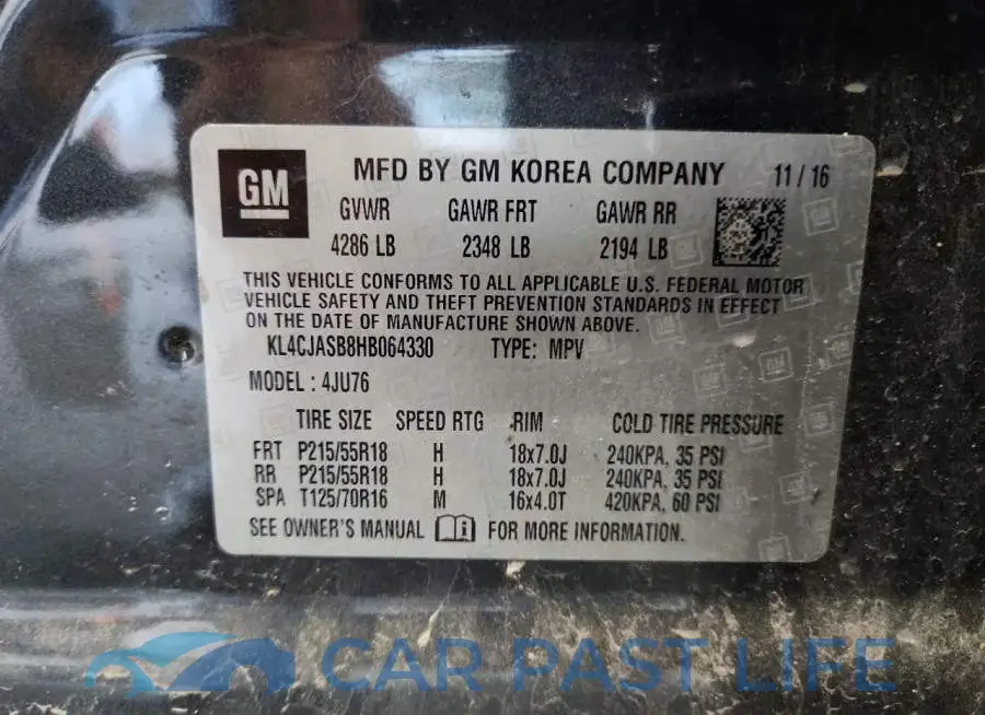KL4CJASB8HB064330# 12