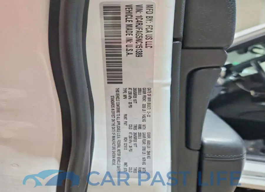 1C4RJFAG5NC151389# 14