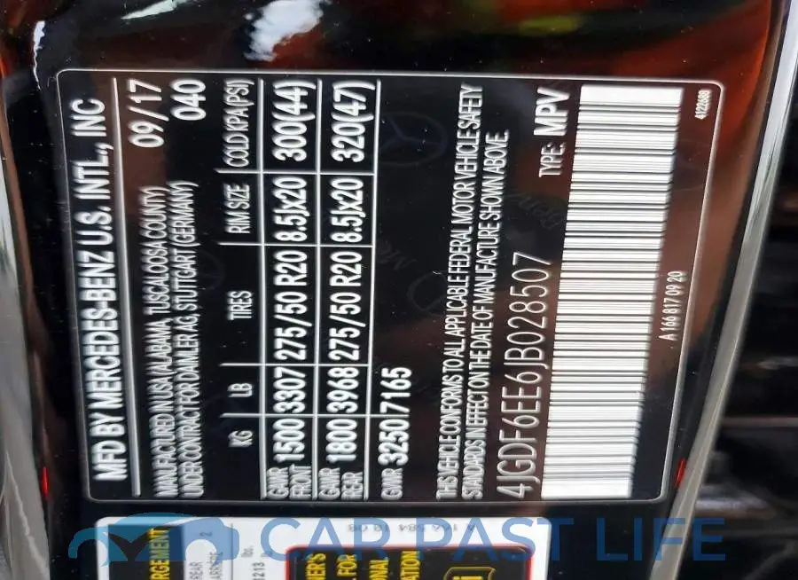 4JGDF6EE6JB028507# 13