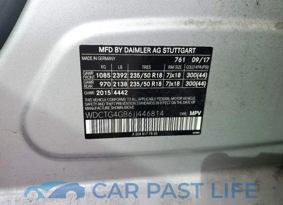 WDCTG4GB6JJ446814# 13