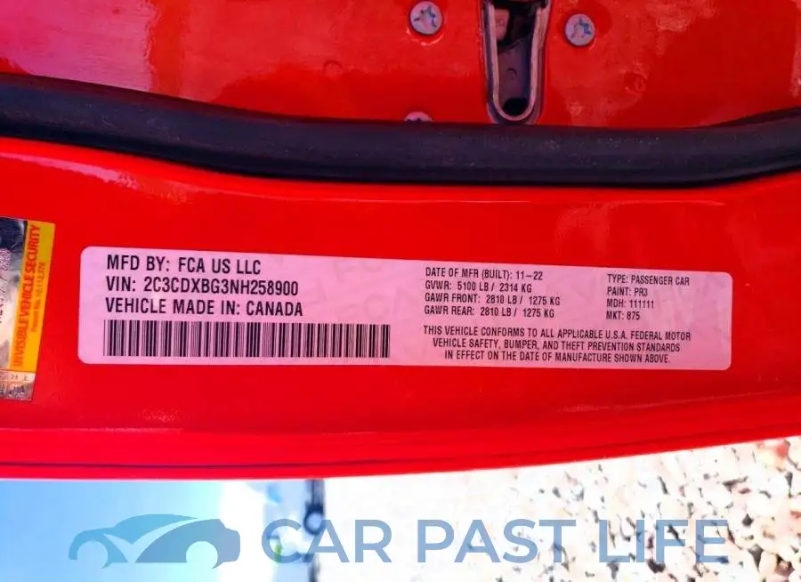 2C3CDXBG3NH258900# 12