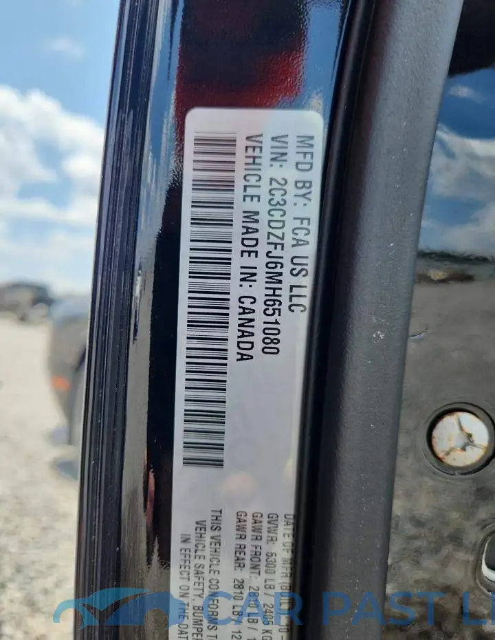 2C3CDZFJ6MH651080# 12