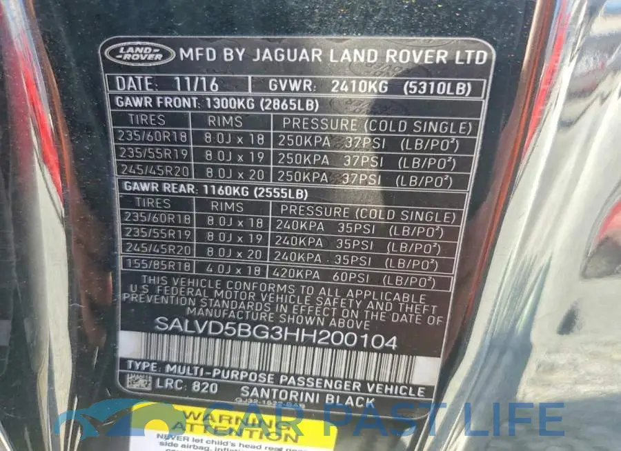 SALVD5BG3HH200104# 12