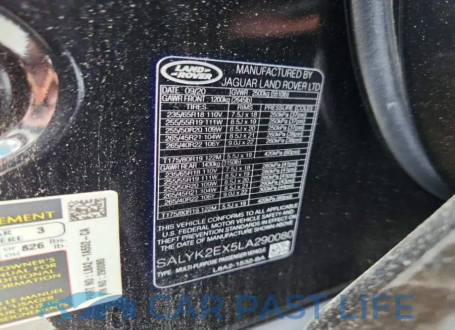 SALYK2EX5LA290080# 14