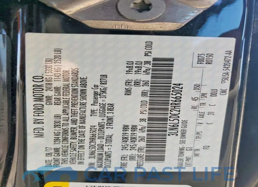 3LN6L5DC2HR665024# 12